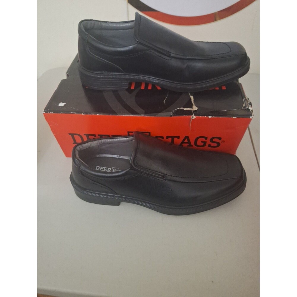 NEW Deer Stags Men's Greenpoint Black Vega Leather Loafers Shoes Size 12 Medium